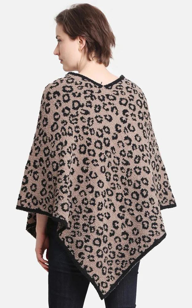 JCL1003 Leopard Print Luxury Soft Poncho