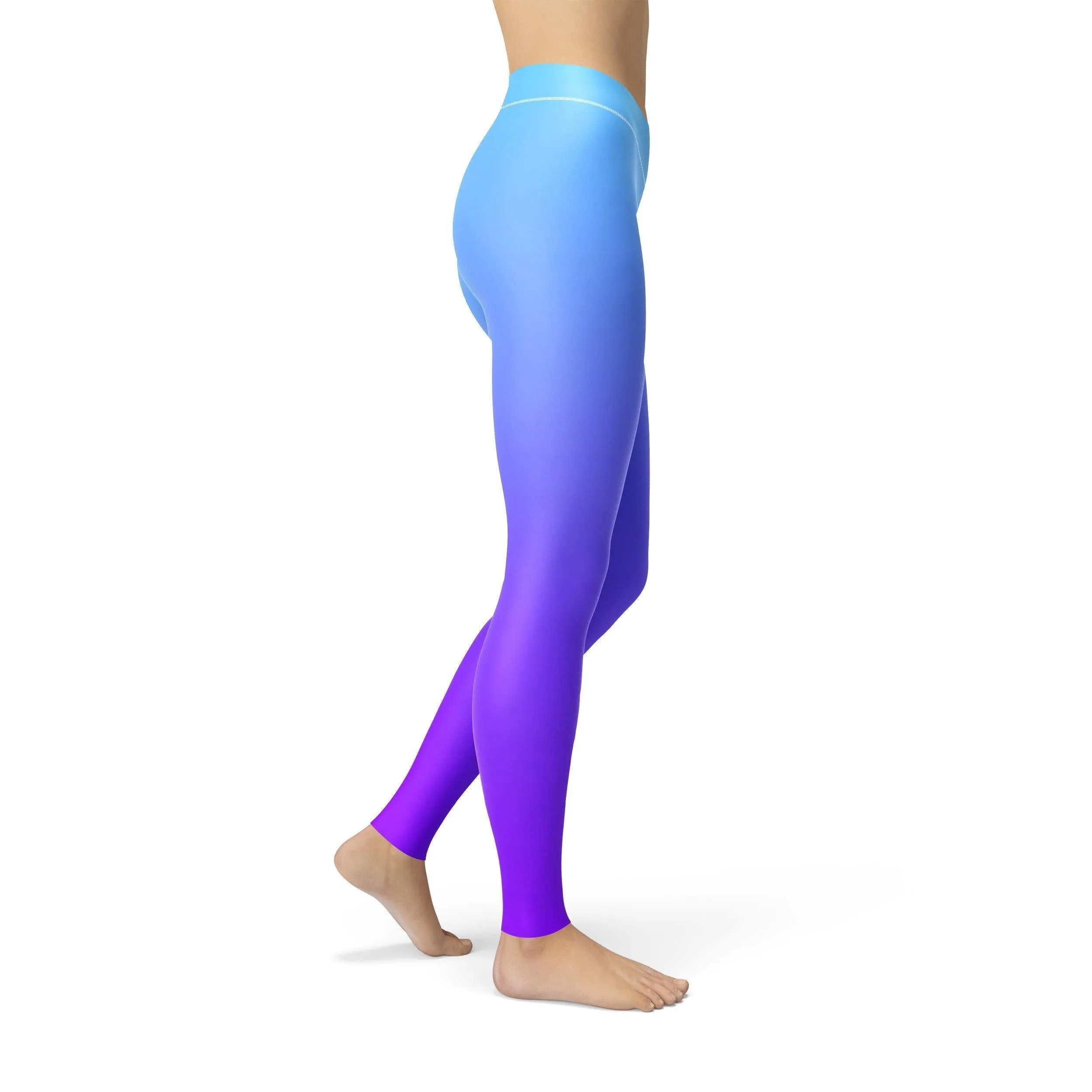 Jean Blue Purple Ombre Leggings