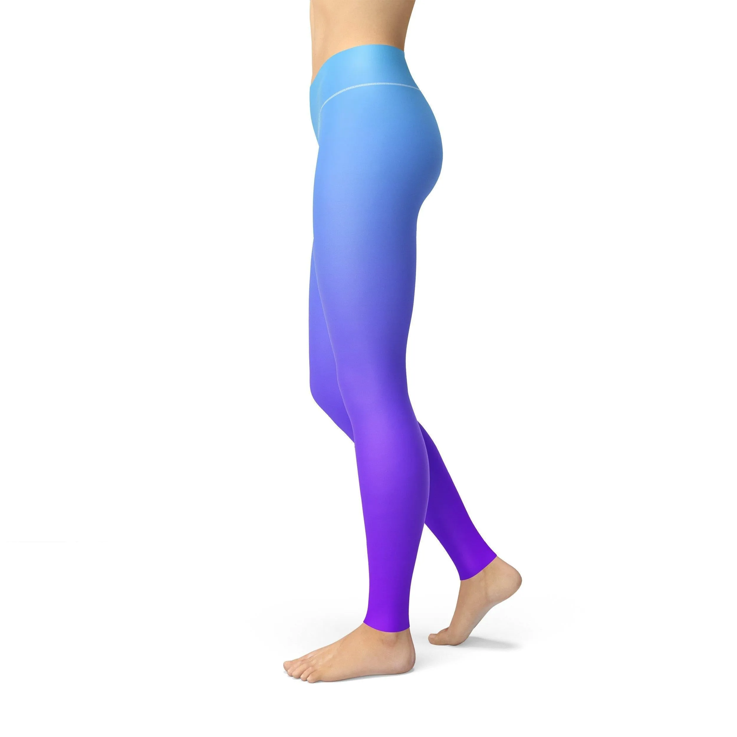 Jean Blue Purple Ombre Leggings