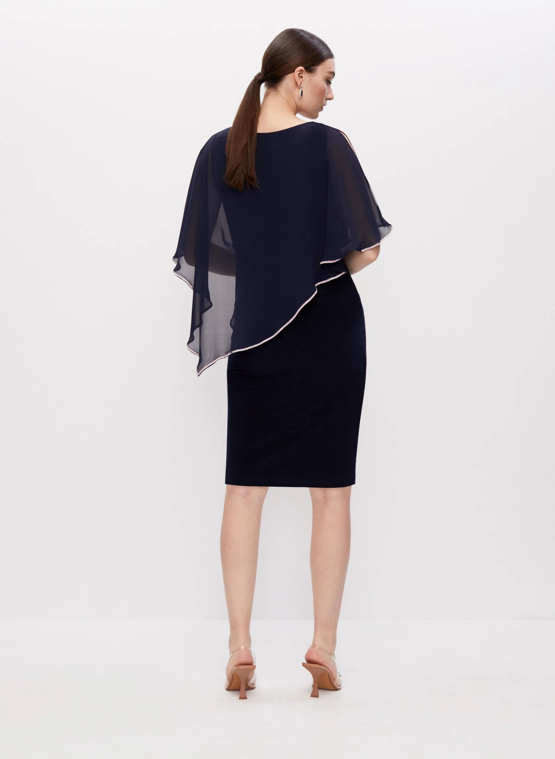 Joseph Ribkoff - Asymmetric Poncho Dress