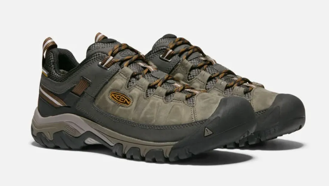 Keen Mens Targhee III Waterproof Low- Black Olive/ Golden Brown