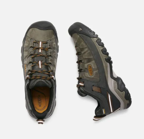 Keen Mens Targhee III Waterproof Low- Black Olive/ Golden Brown