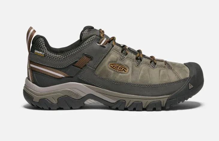 Keen Mens Targhee III Waterproof Low- Black Olive/ Golden Brown