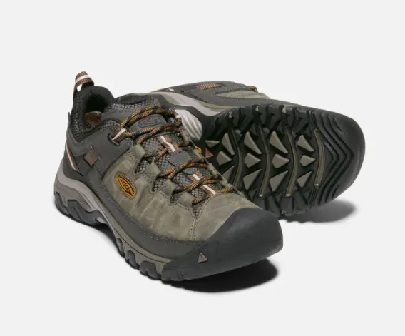 Keen Mens Targhee III Waterproof Low- Black Olive/ Golden Brown