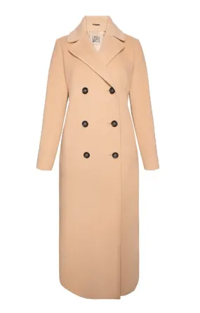 Ladies Wool Cashmere Double Breasted Coat