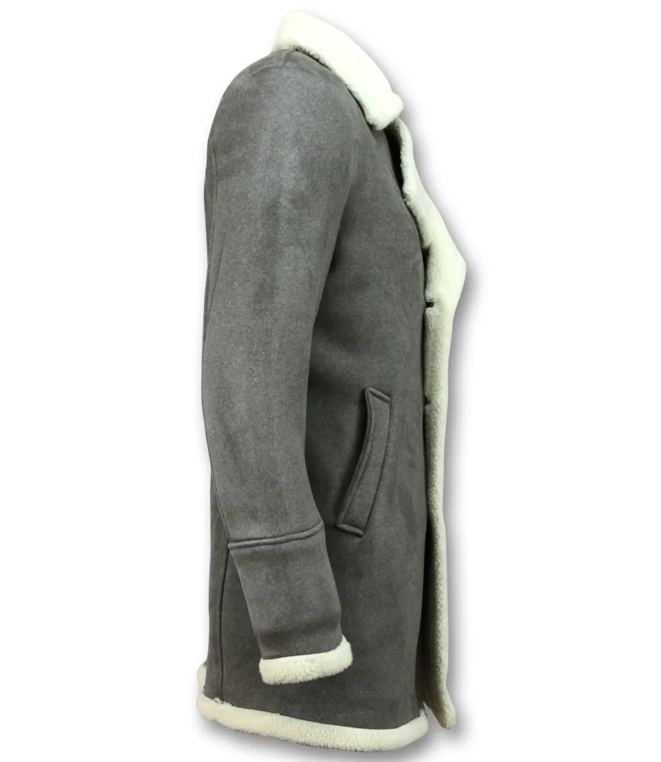 Lammy Coat For Men Grey