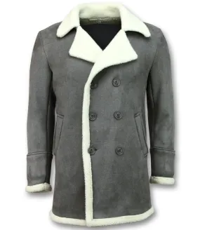 Lammy Coat For Men Grey