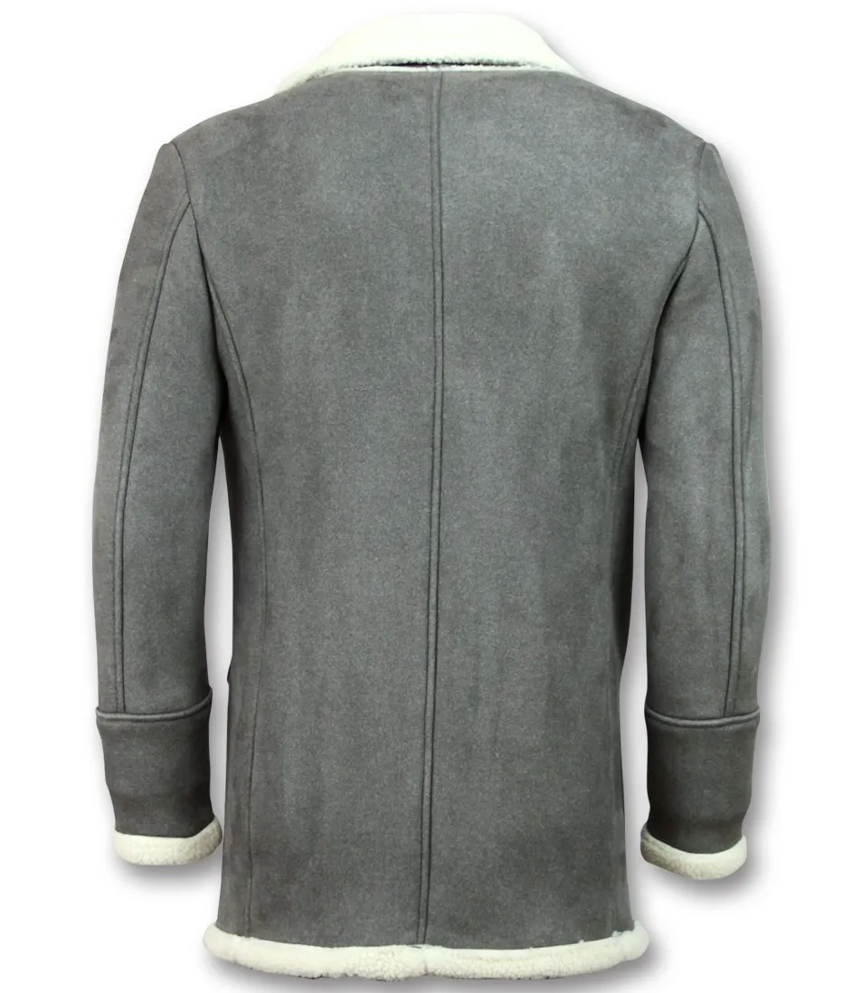 Lammy Coat For Men Grey