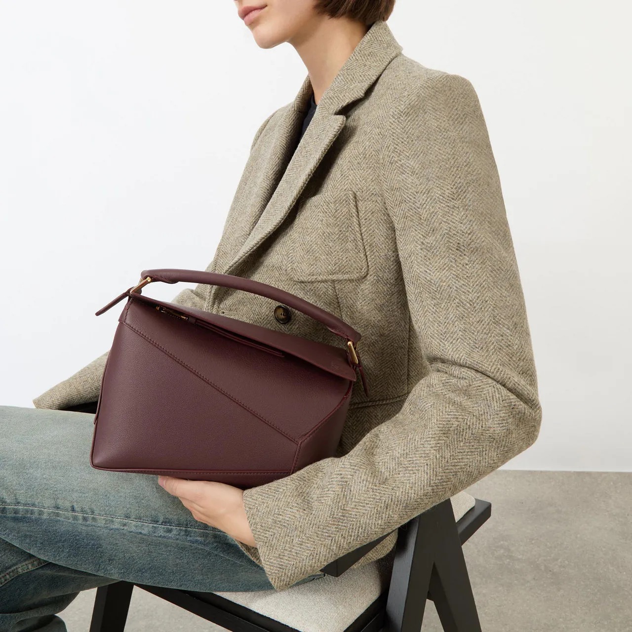 LOEWE Puzzle Small Crossbody Bag - Burgundy