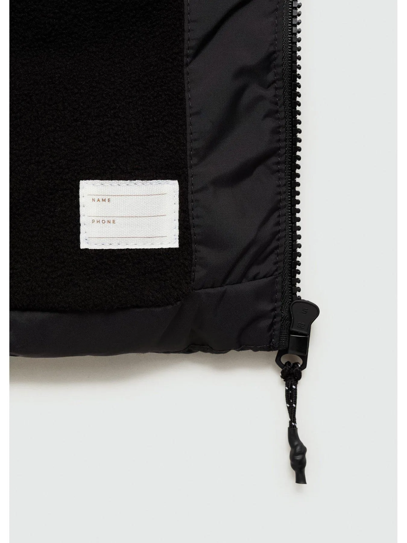 Mango Boys Longline Padded Coat - Black