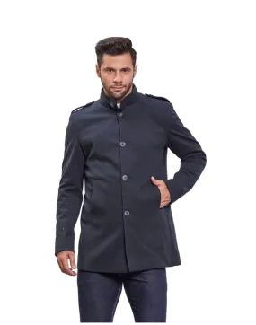 Men Coat Prussian Blue Color