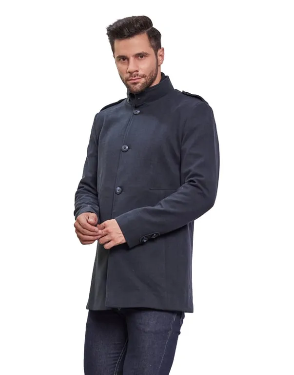 Men Coat Prussian Blue Color