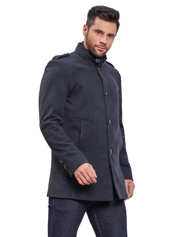 Men Coat Prussian Blue Color