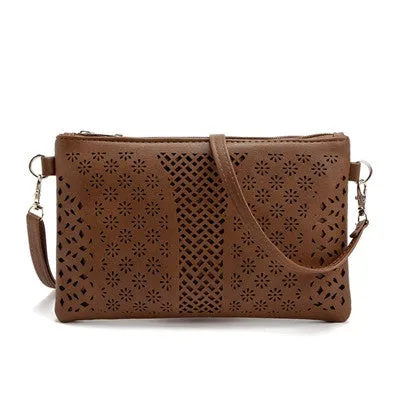 Messenger Bags Handbags Women Famous s PU Leather Hollow Out Crossbody Bag Shoulder Purse bolsos femenina