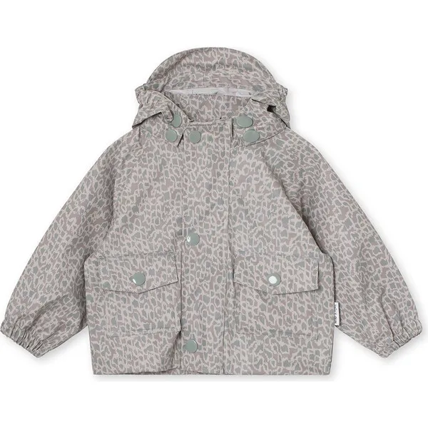 Mini A Ture Julien Rain Jacket, Print Vapor Grey