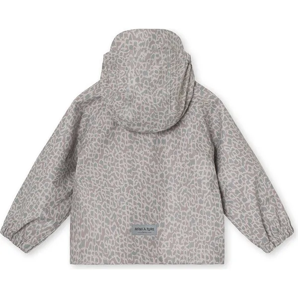 Mini A Ture Julien Rain Jacket, Print Vapor Grey