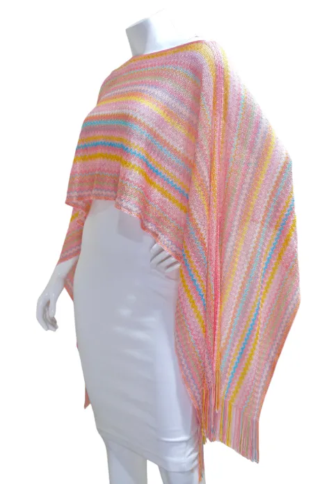 Missoni Multicolour Knit Cropped Poncho