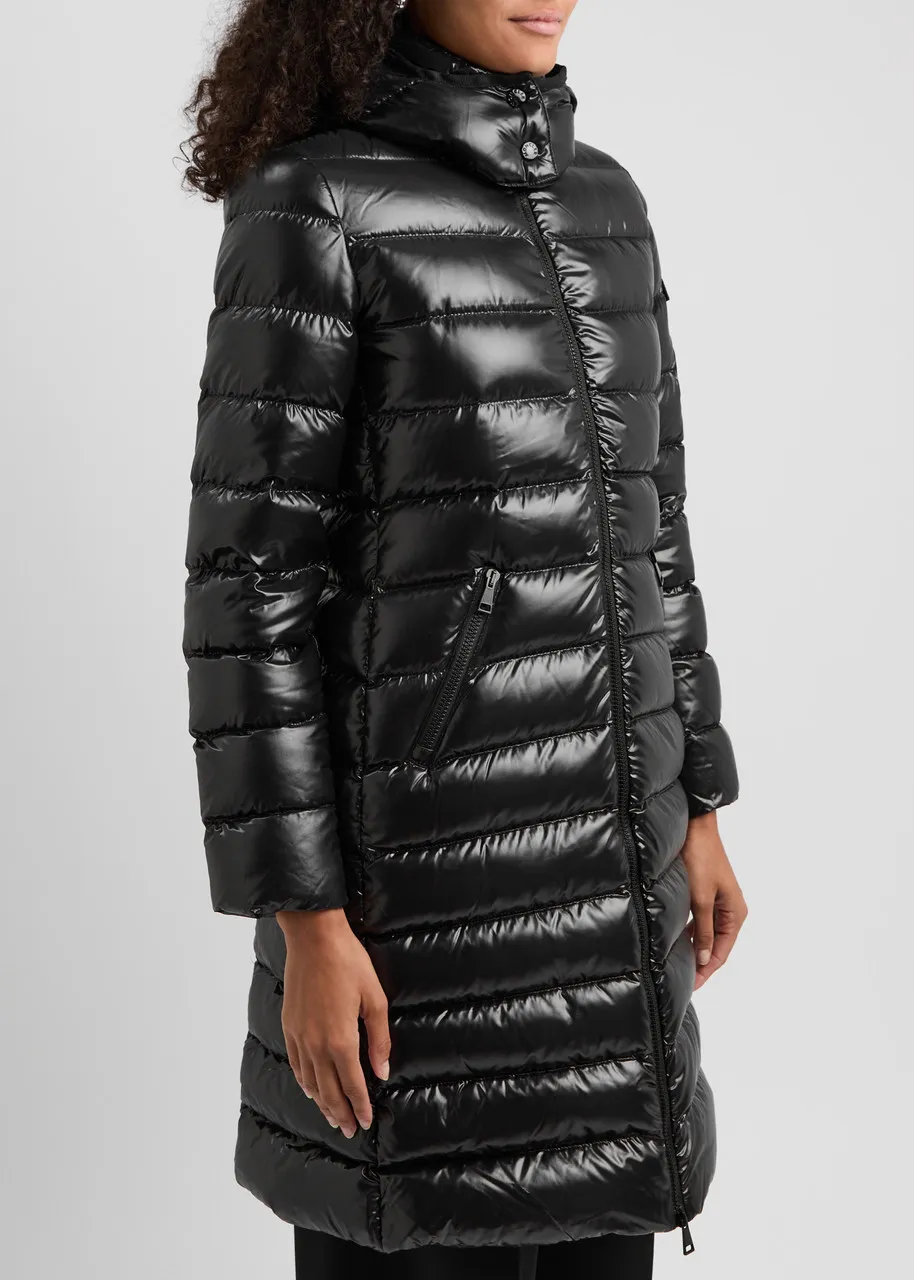 MONCLER Moka quilted shell coat 
                         
                     
                