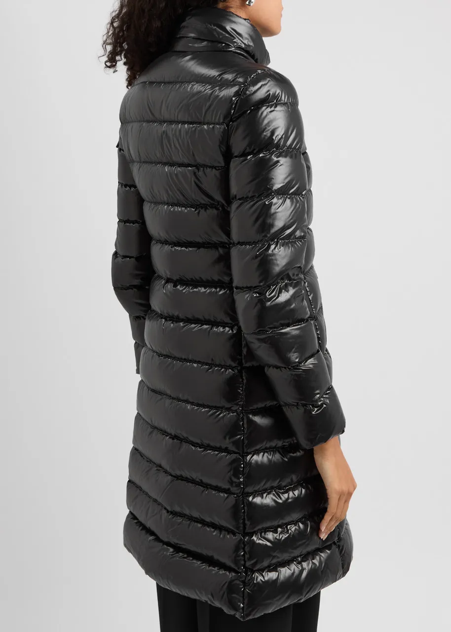 MONCLER Moka quilted shell coat 
                         
                     
                