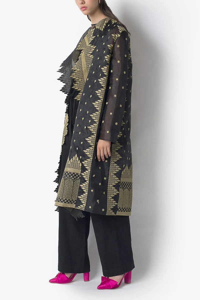 Multicolor Sempur Embroidered Organza Jacket