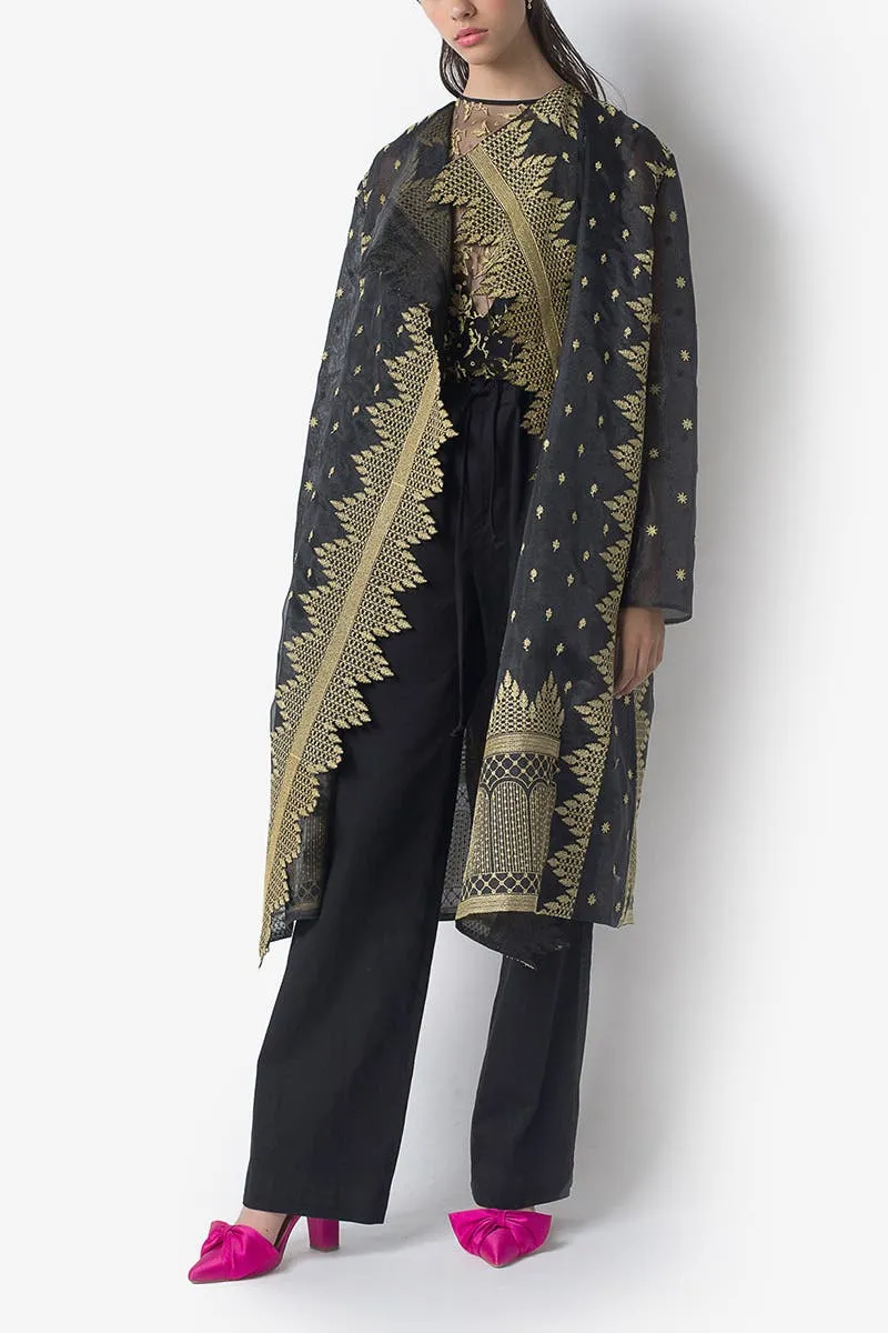 Multicolor Sempur Embroidered Organza Jacket