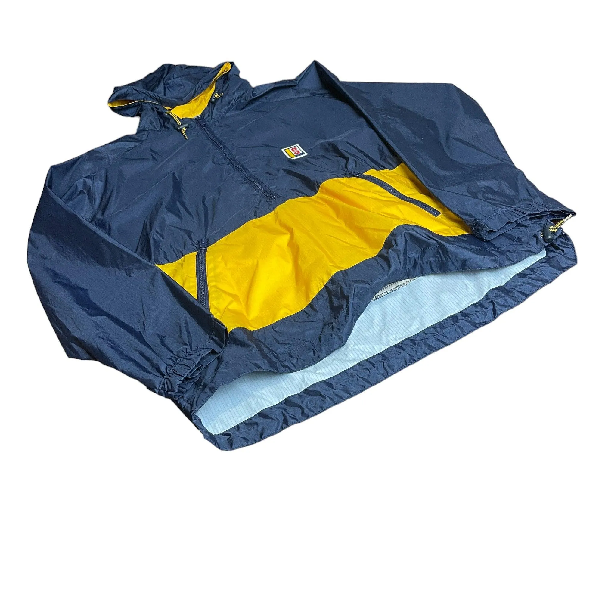 Navy Blue + Yellow Stussy Anorak - Small