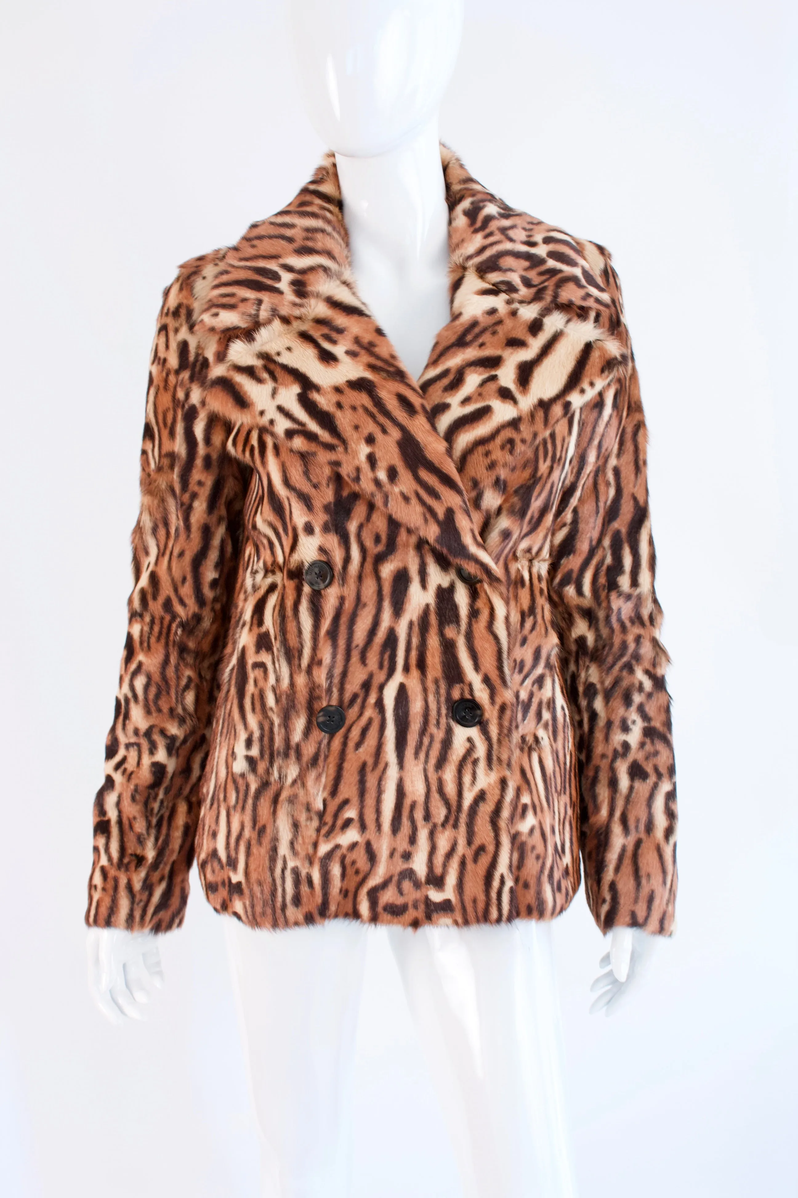 New MICHAEL KORS Leopard Print Fur Coat