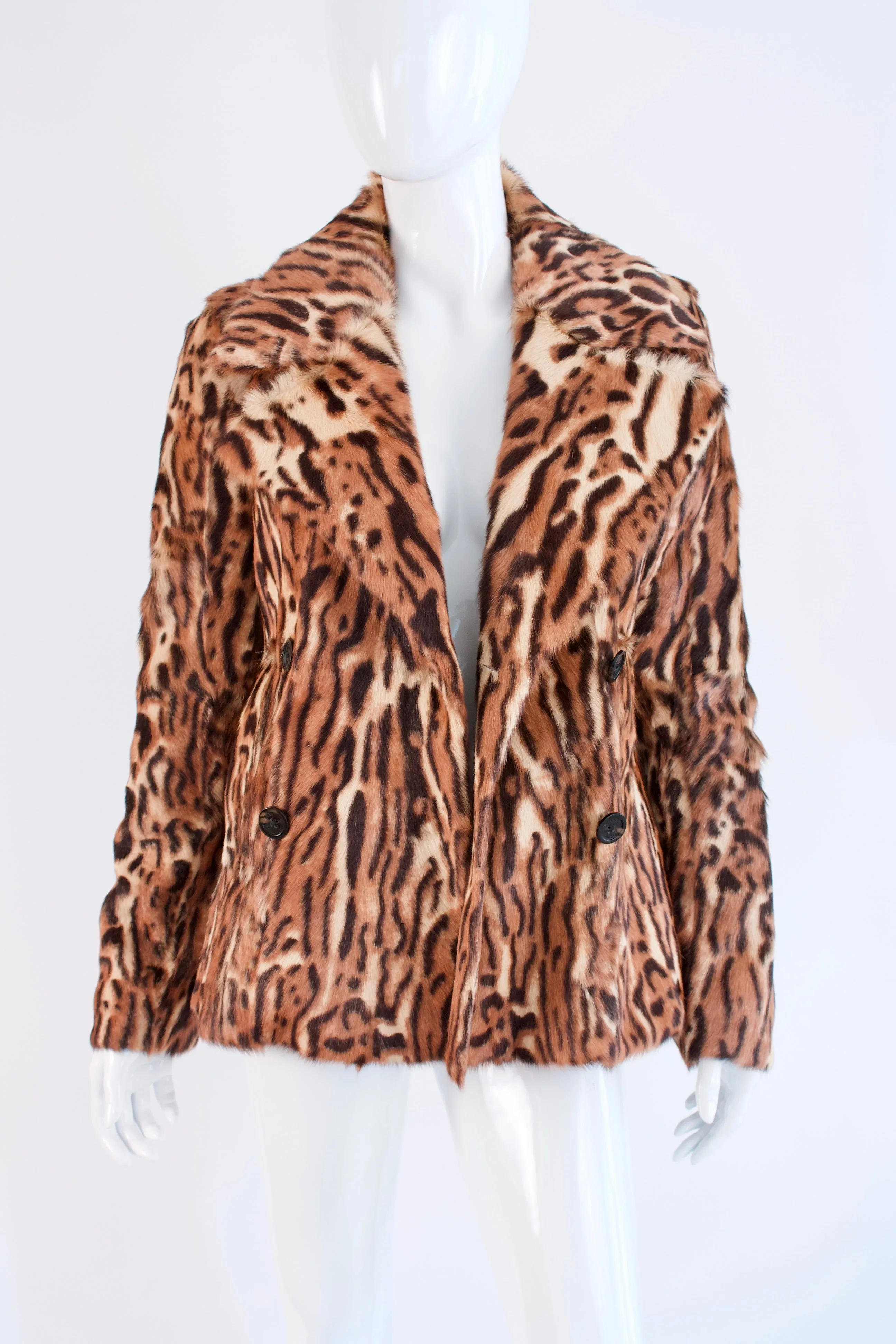 New MICHAEL KORS Leopard Print Fur Coat