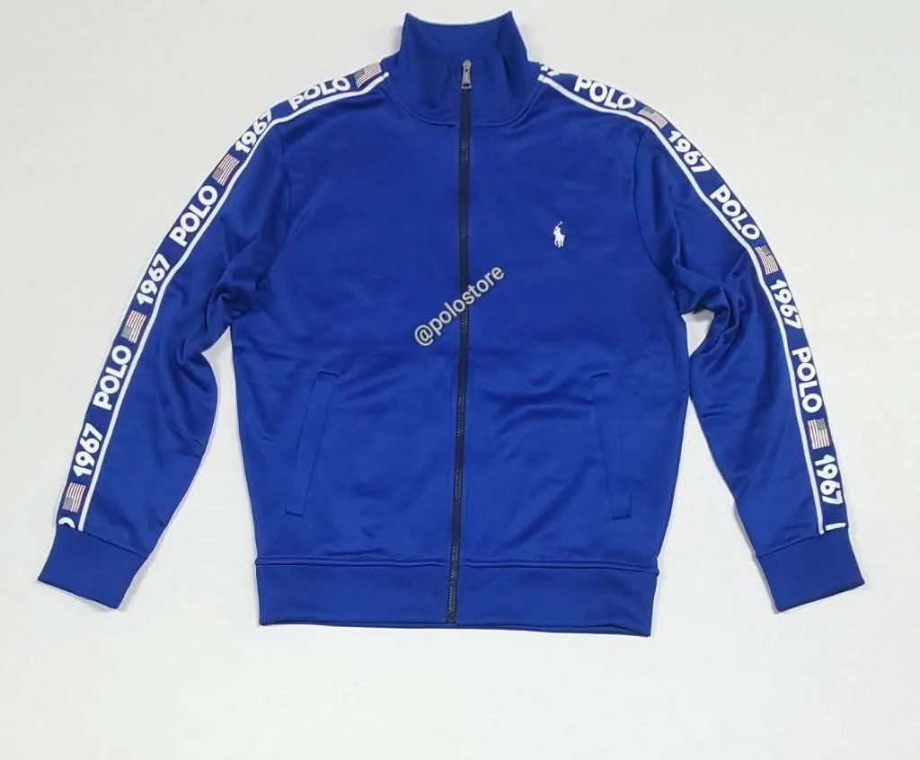 Nwt Polo Ralph Lauren Royal Blue 1967 American Flag Track Jacket