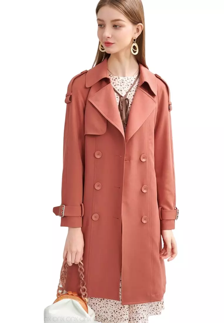 ONX.HK Elegant Double Breasted Trench Coat