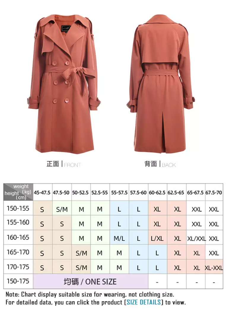 ONX.HK Elegant Double Breasted Trench Coat