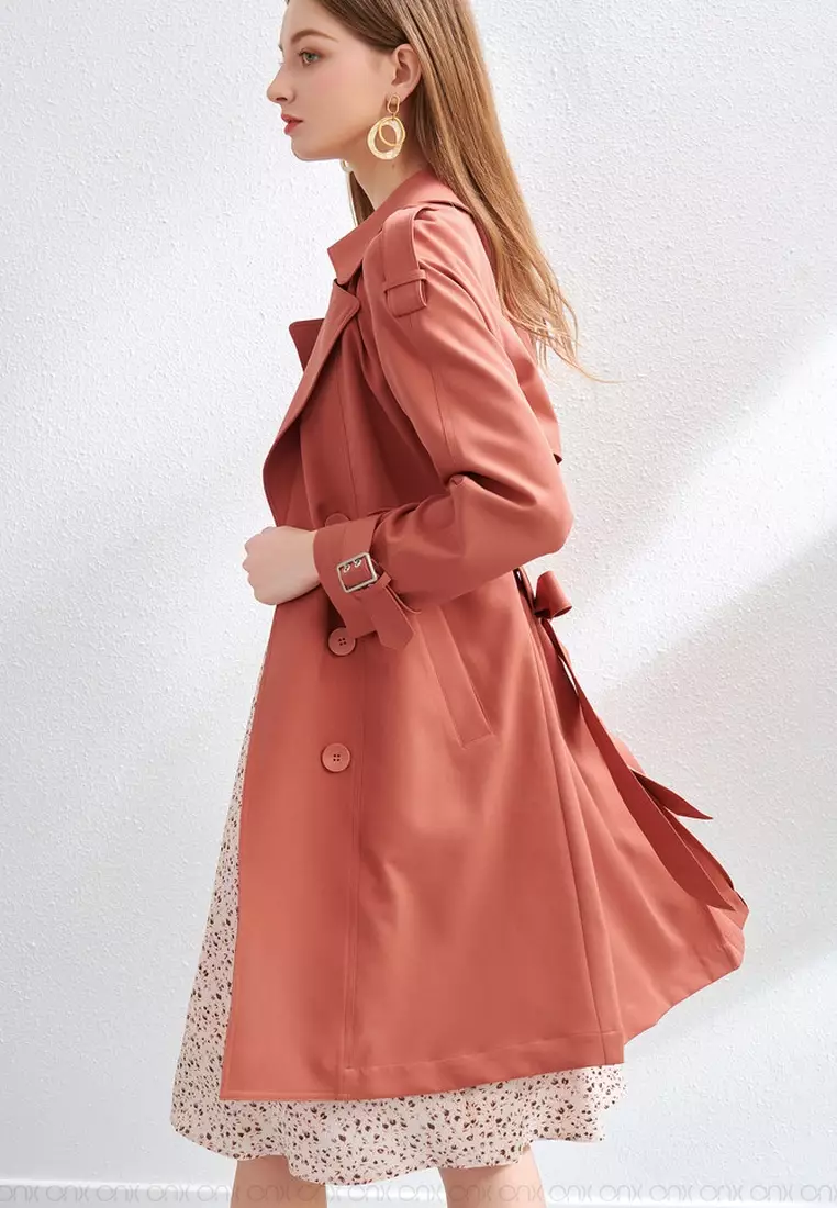 ONX.HK Elegant Double Breasted Trench Coat