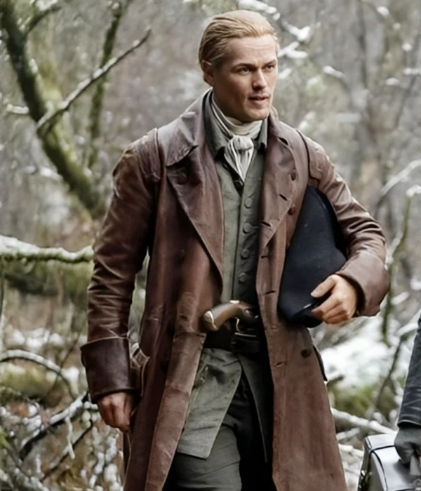 Outlander S07 Jamie Fraser Brown Leather Coat