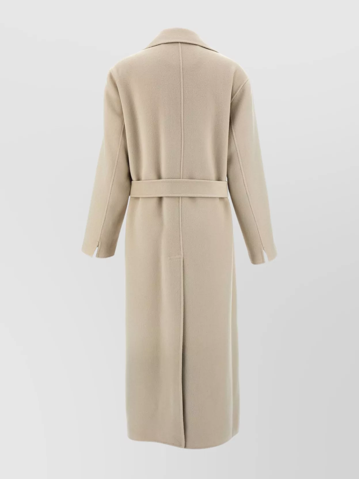 Pinko   Waist belt long coat lapel pockets