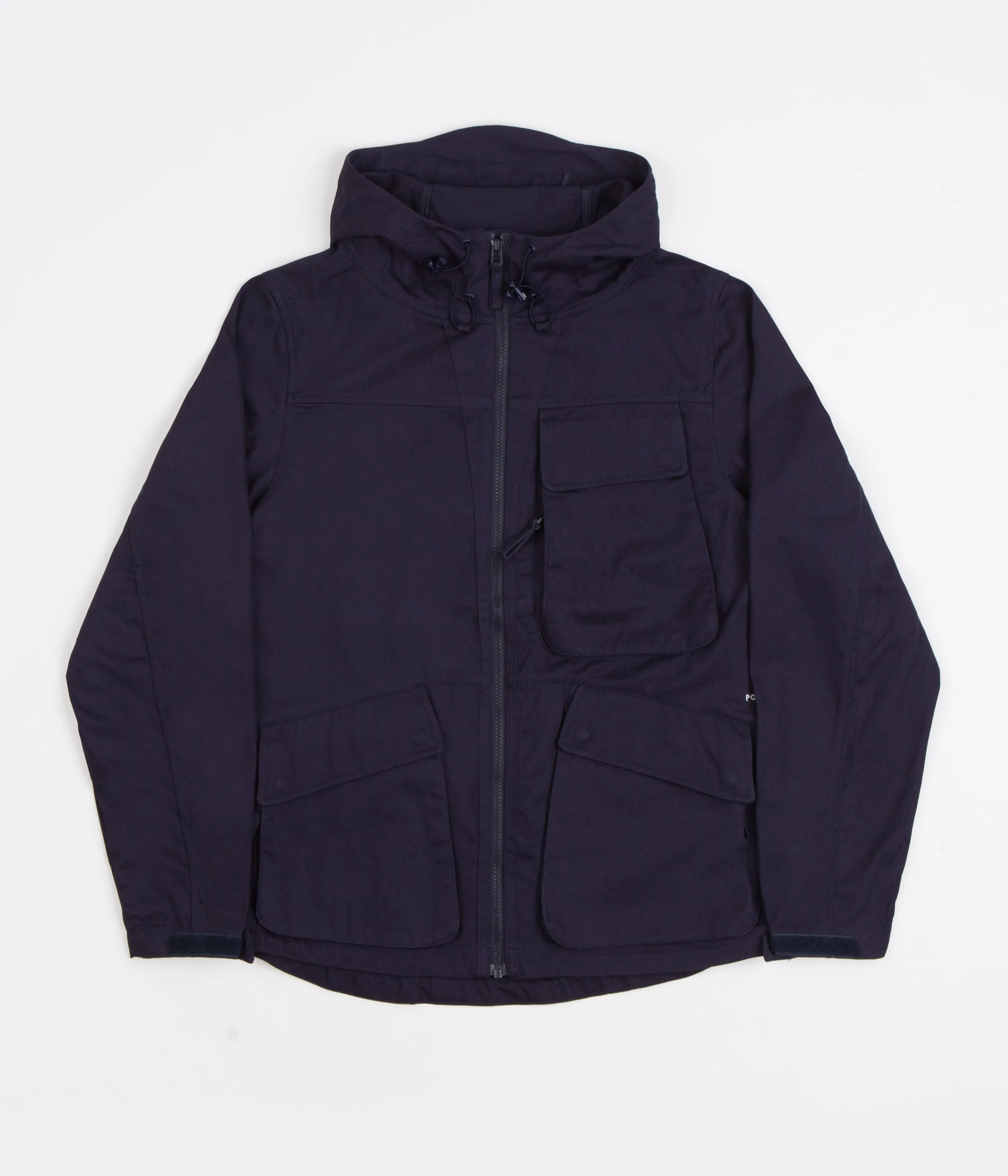 Pop Trading Company Big Pocket Hooded Jacket - Navy