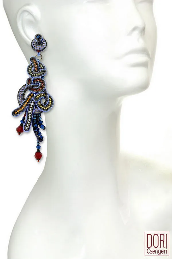 Purple Haze Jewel Tone Couture Earrings