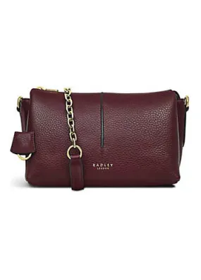 Radley London Hillgate Place Chain Dark Cherry Ziptop Crossbody Bag