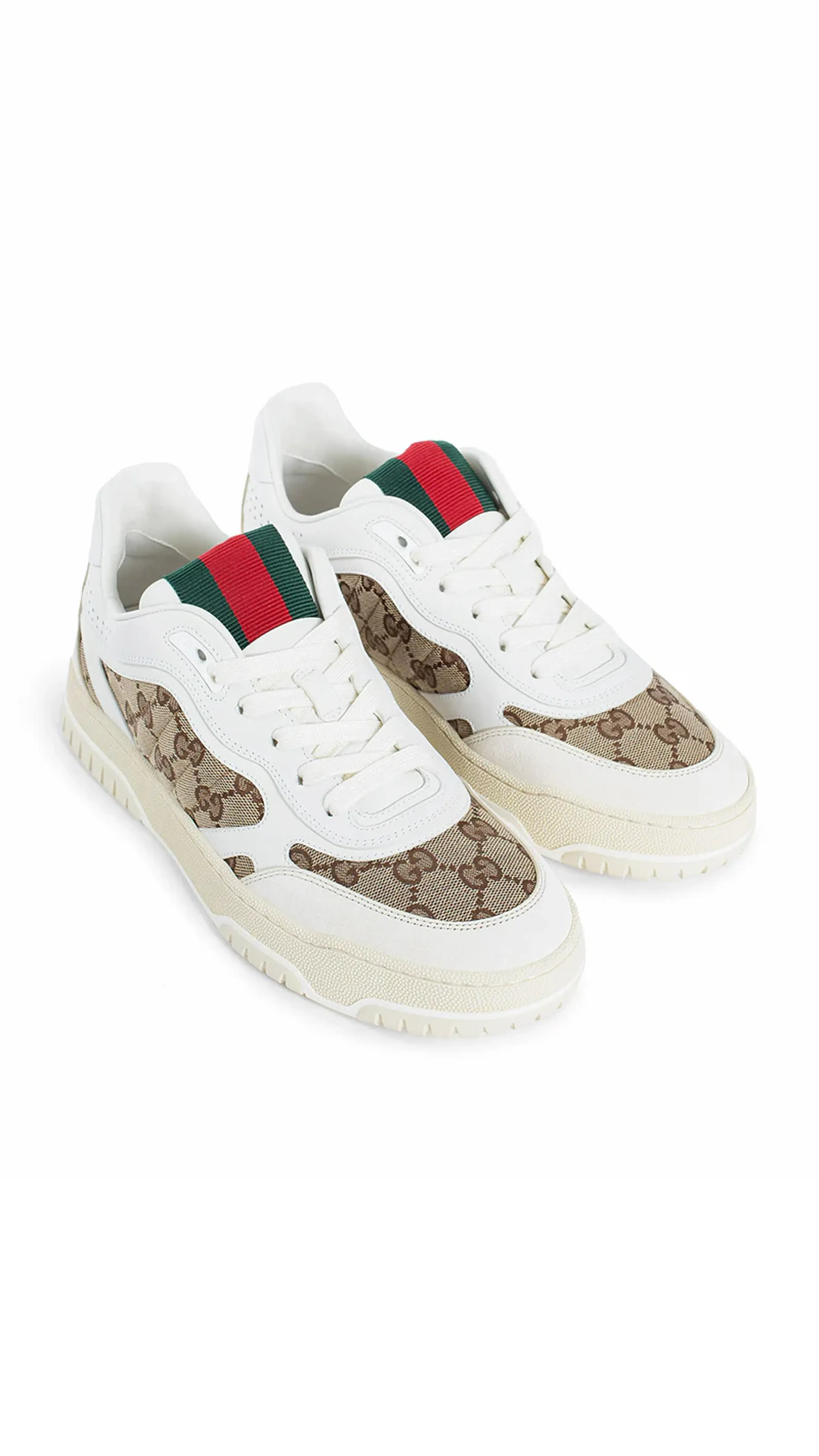 Re-Web Trainer Sneakers - White/Beige/Red/Green