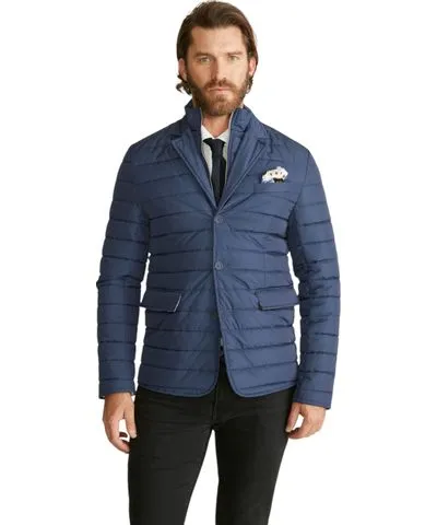 Robert Graham Men's Quilted Nylon Blazer With Bib Front