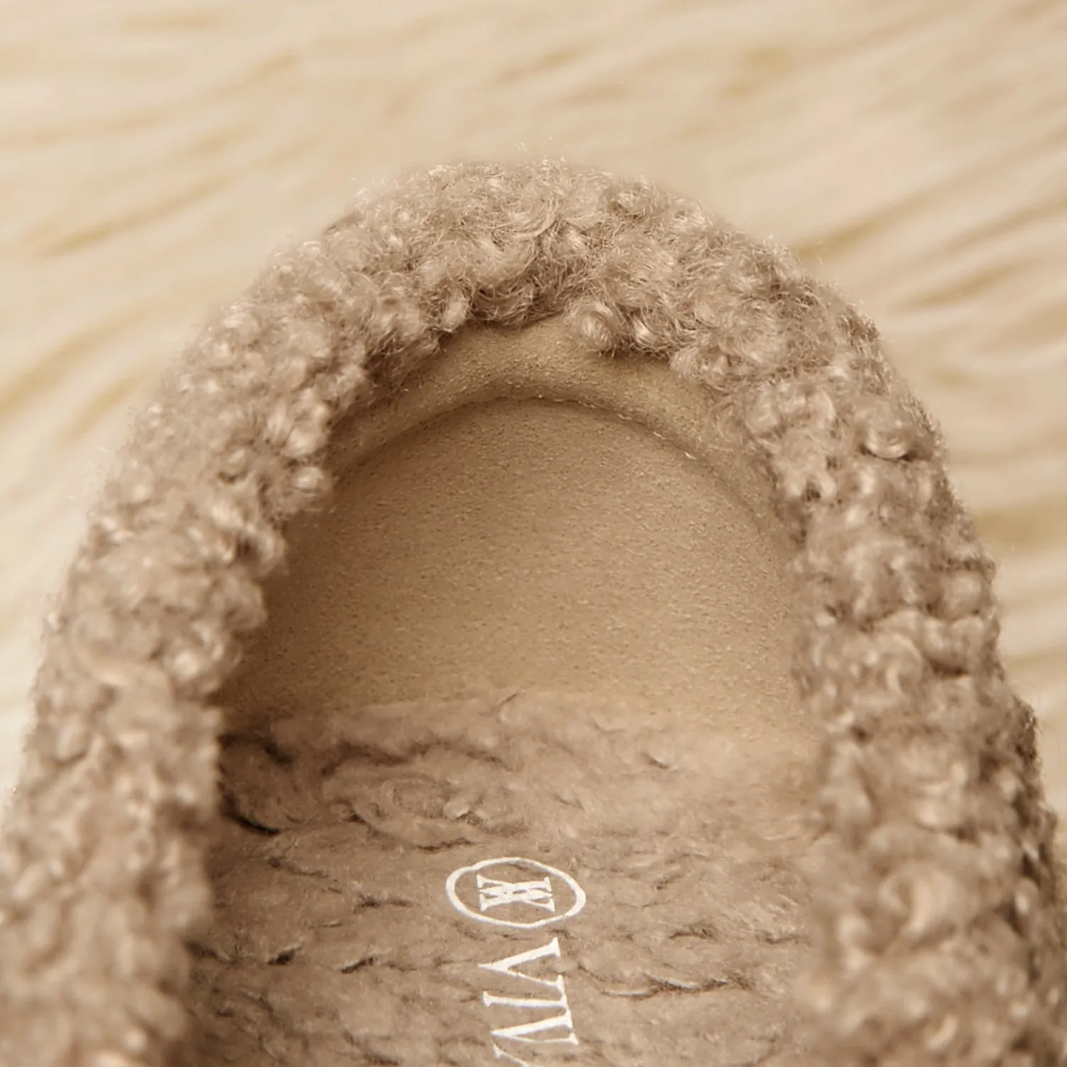   Round-Toe Recycled Faux Fur Loafers