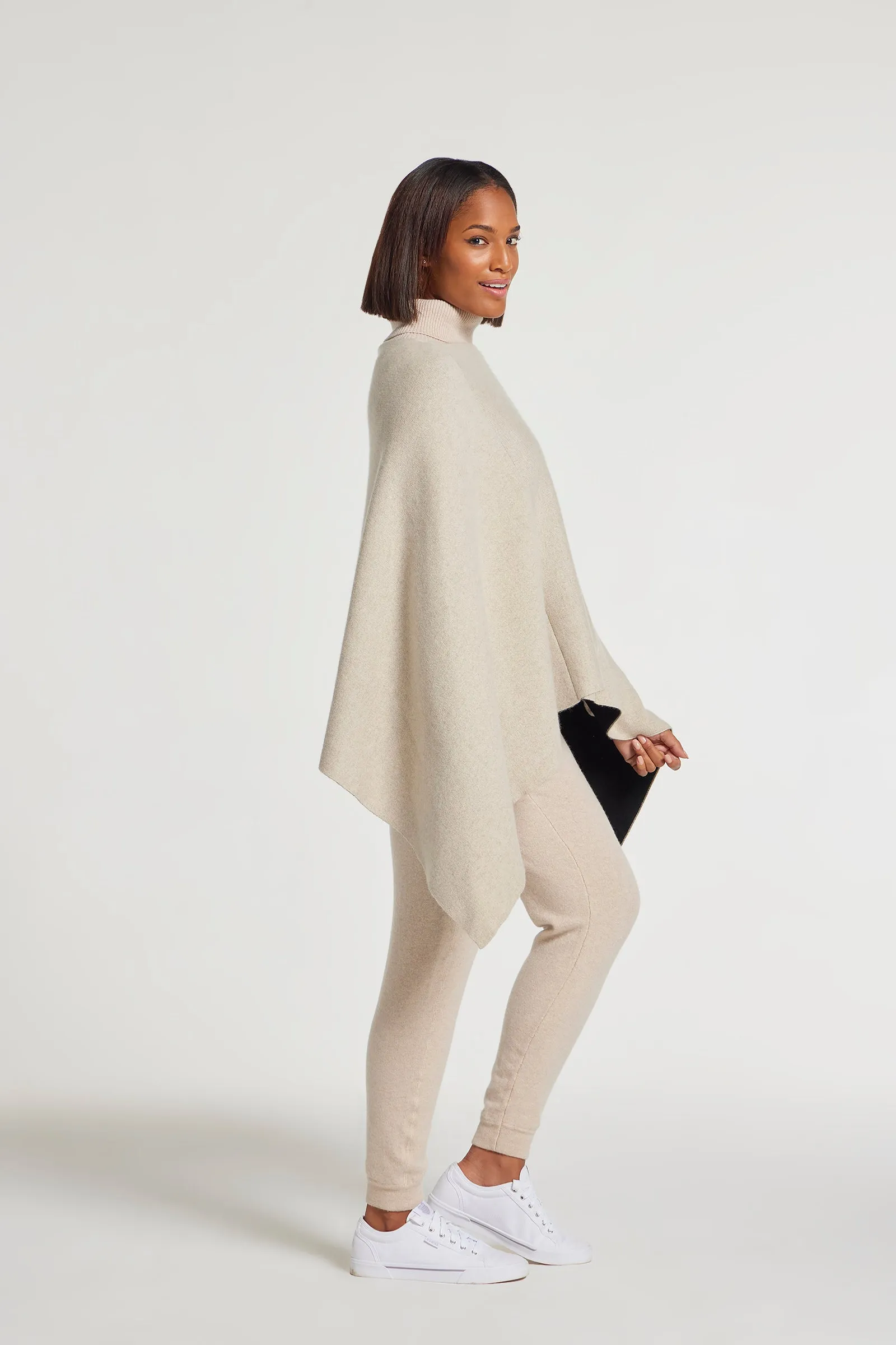 Sade Reversible Cashmere Poncho