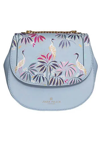 Sara Miller Crane Garden Half-Moon Crossbody Bag