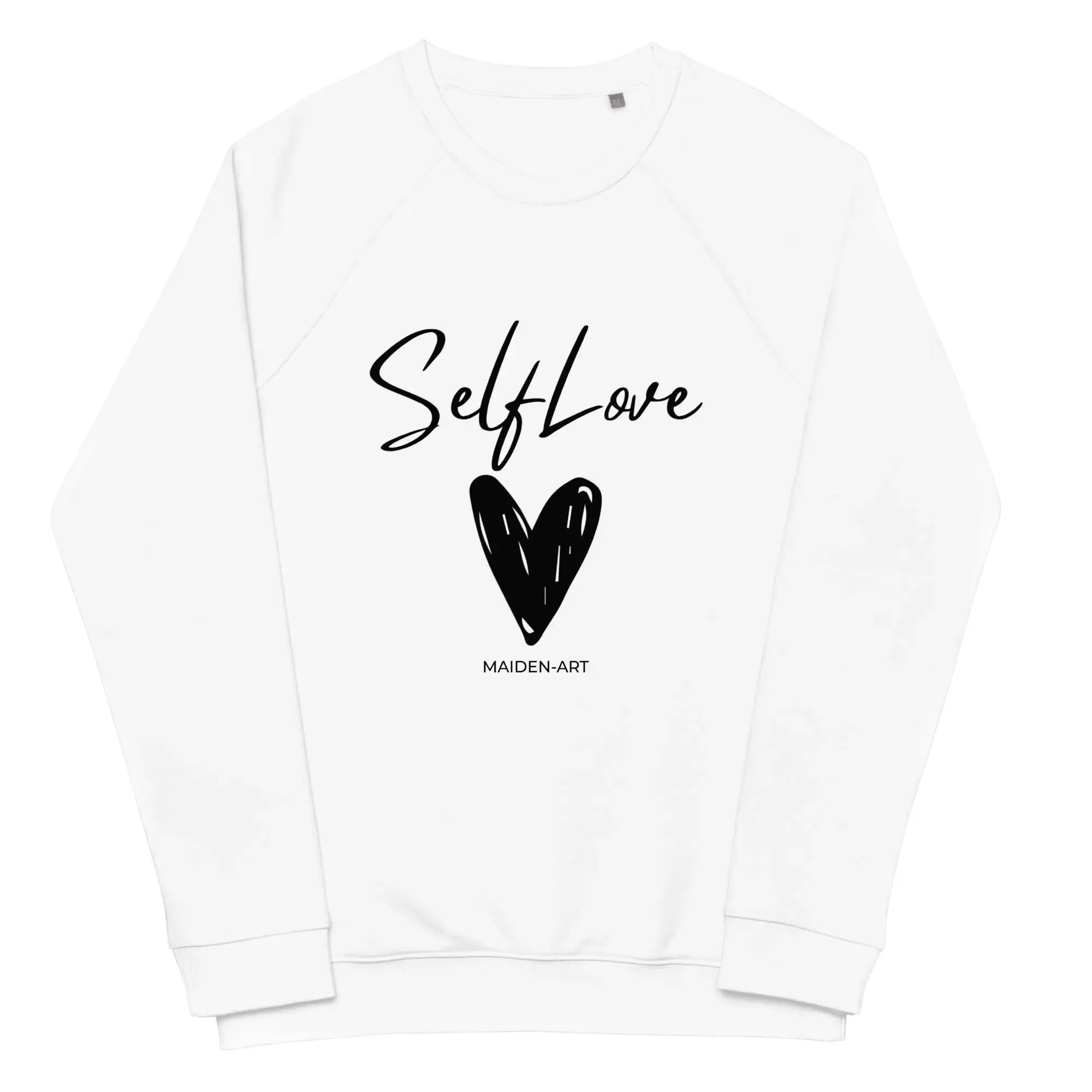 SELF LOVE Unisex organic raglan sweatshirt