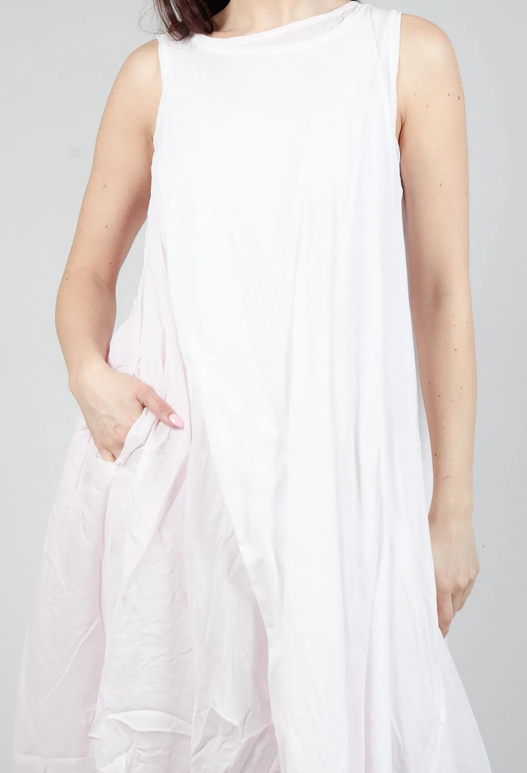 Sheer Double Vest Dress in Rose 10% Cloud