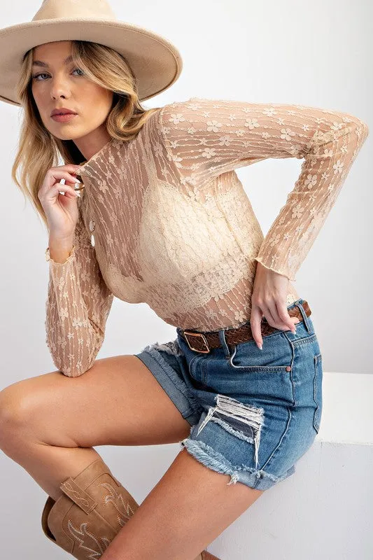 Sheer Lace Top