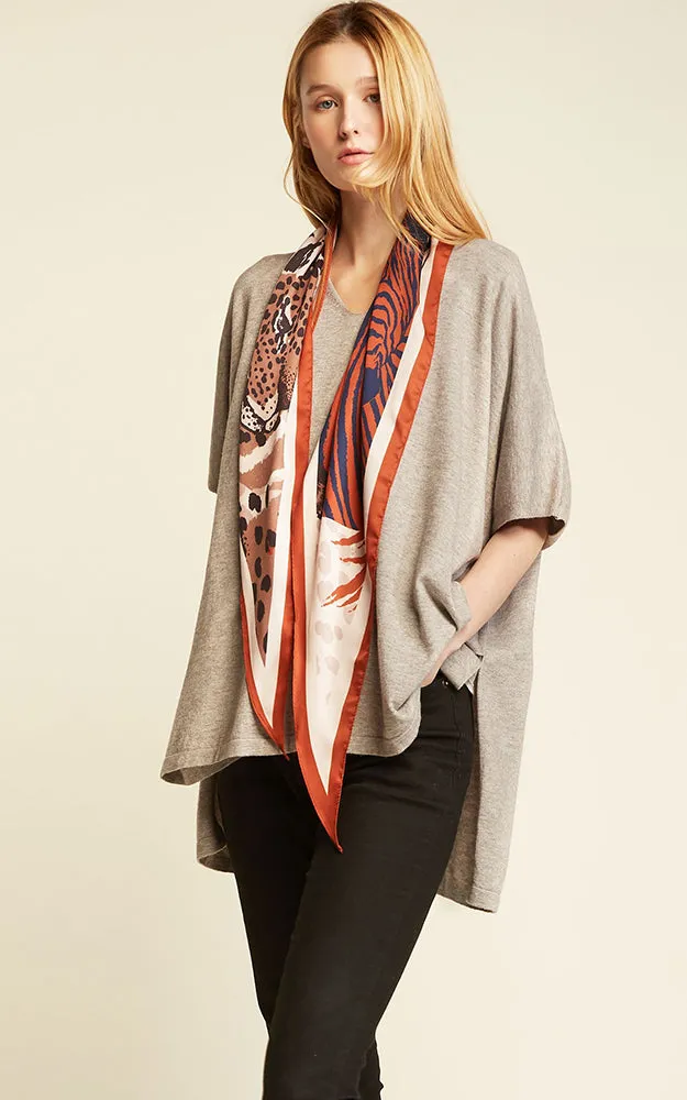 SM1955 Half Sleeves Merino Wool Poncho