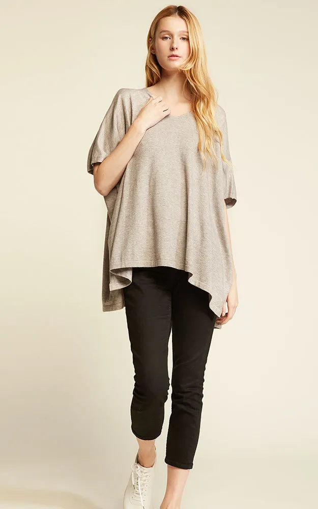 SM1955 Half Sleeves Merino Wool Poncho