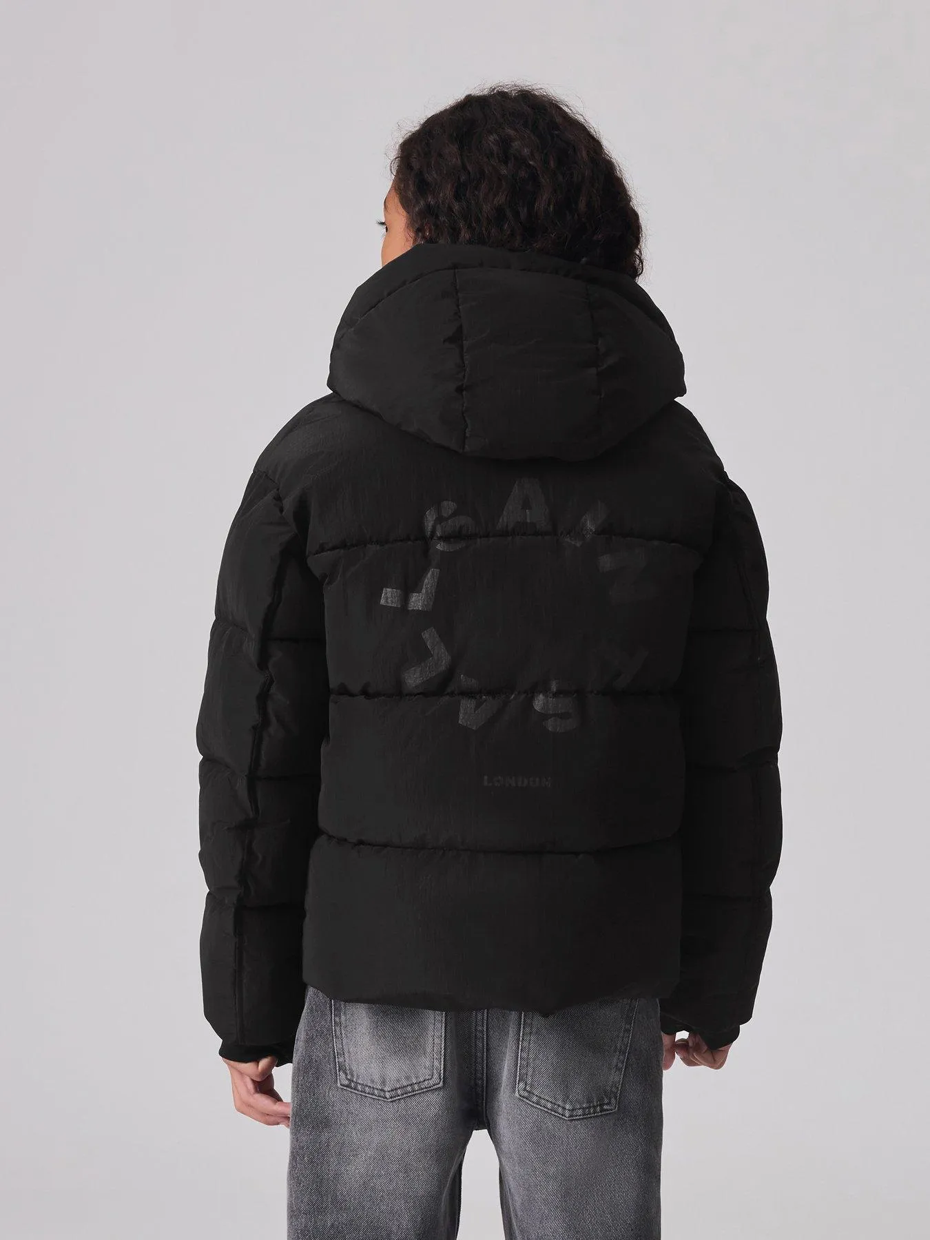 smALLSAINTS Girls Short Padded Coat - Black