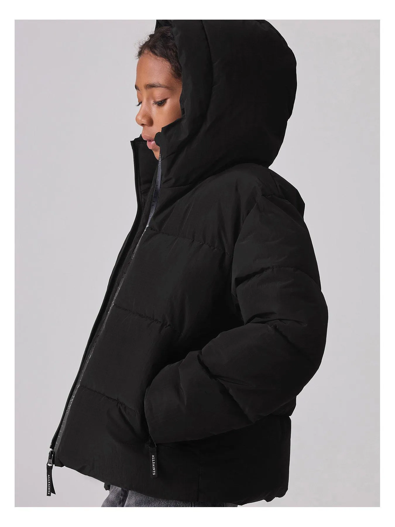 smALLSAINTS Girls Short Padded Coat - Black