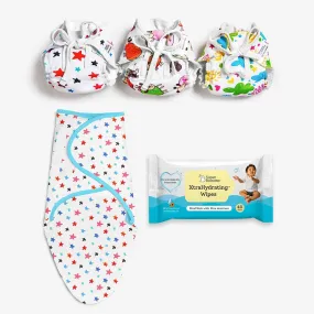 Stay Dry Combo - DryFeel Langot + Dry Feel Swaddle Wrap + Wipes-40 Pack